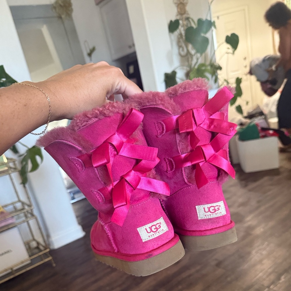 UGG Pink Boots with Bows